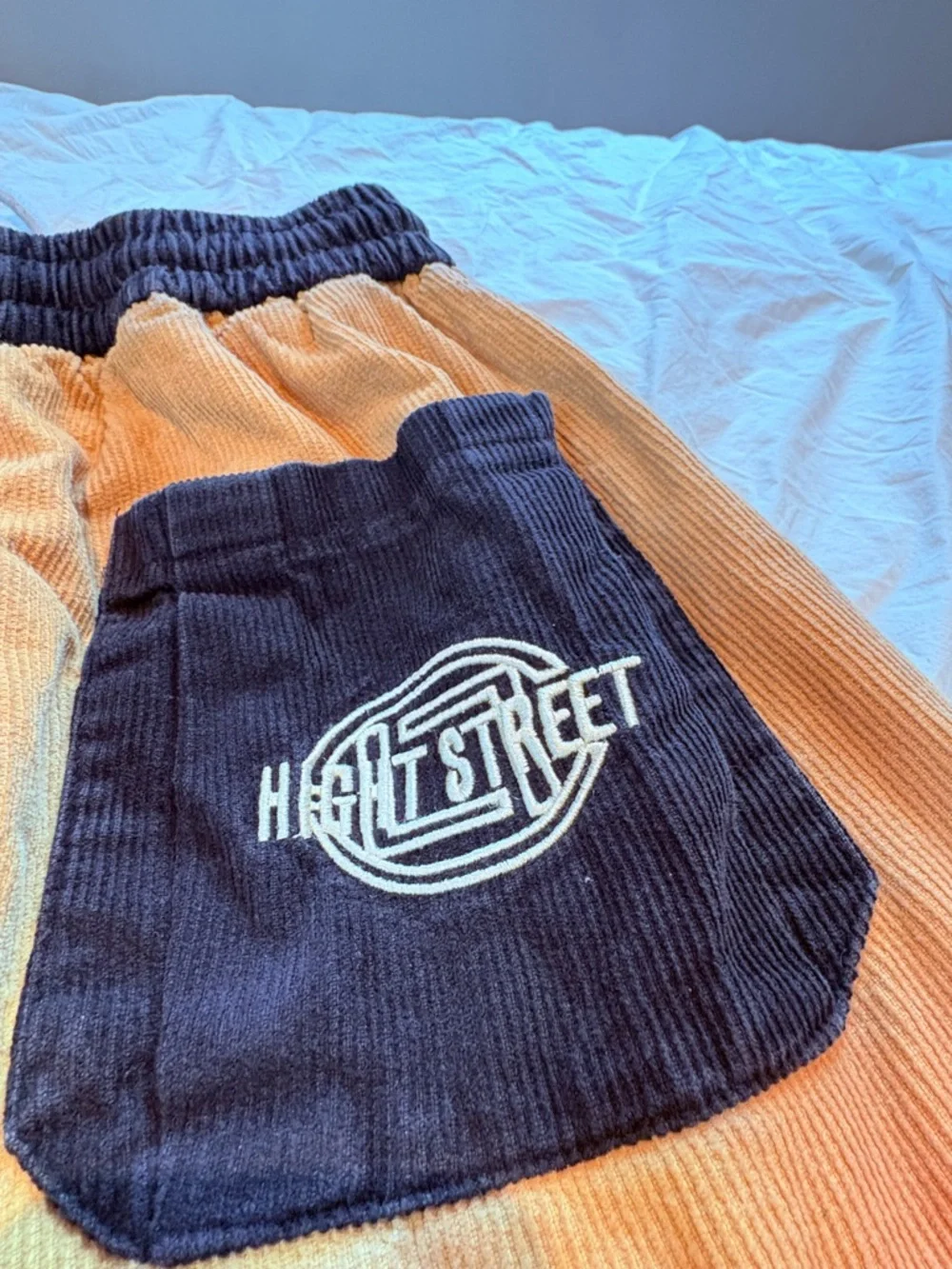 STYSSY x COURSEMYS Velvet Corduroy Patchwork Pants *KNOCKOFF* Sz small - Picture 6 of 6